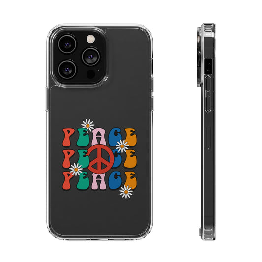 Multicolored Retro Illustrated Clear Cases for iPhone and Samsung Phone Models